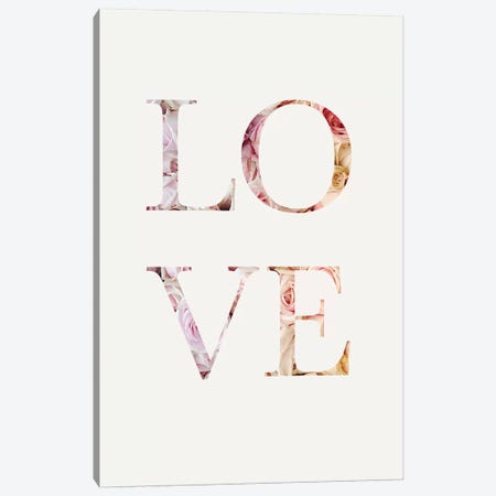 Love Floral Canvas Print #RAB41} by Ruby and B Canvas Wall Art