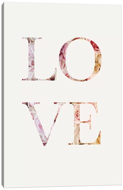 Love Floral Canvas Art Print - A Word to the Wise