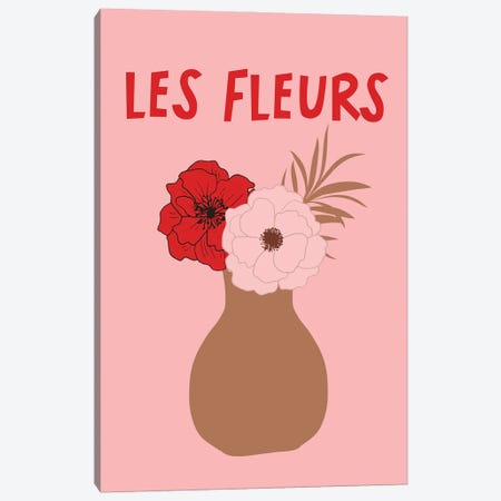 Les Fleurs Floral Art Canvas Print #RAB422} by Grace Digital Art Co Canvas Artwork