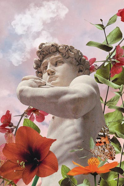 Statue Of David: David's Garden by Grace Digital Art Co