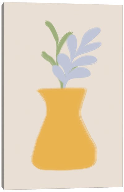 Scandi Vase of Botanicals Canvas Art Print - The Cut Outs Collection