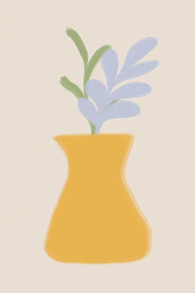 Grace Digital Art Co: Scandi Vase of Botanicals by Grace Digital Art Co
