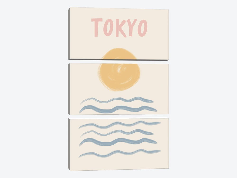 Tokyo Pastels by Grace Digital Art Co 3-piece Art Print