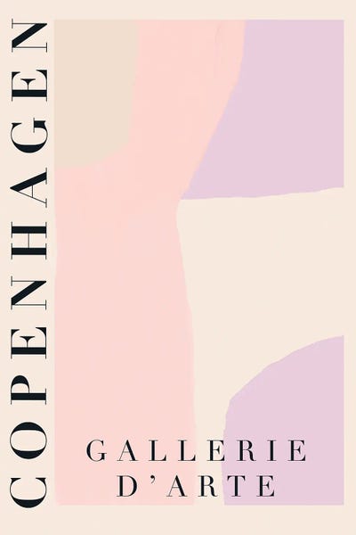 Denmark: Pastel Copenhagen Modern Art by Grace Digital Art Co
