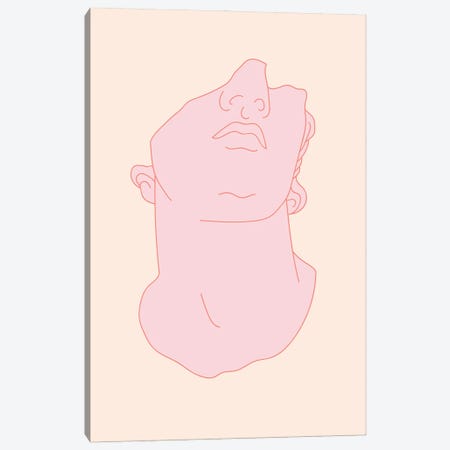 Pink Male Bust Canvas Print #RAB436} by Grace Digital Art Co Canvas Wall Art