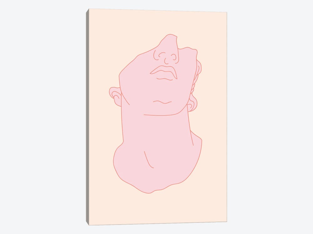 Pink Male Bust by Grace Digital Art Co 1-piece Canvas Print