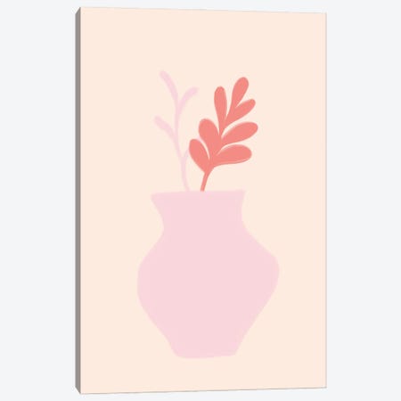 Pink Scandi Vase Canvas Print #RAB438} by Ruby and B Canvas Art Print
