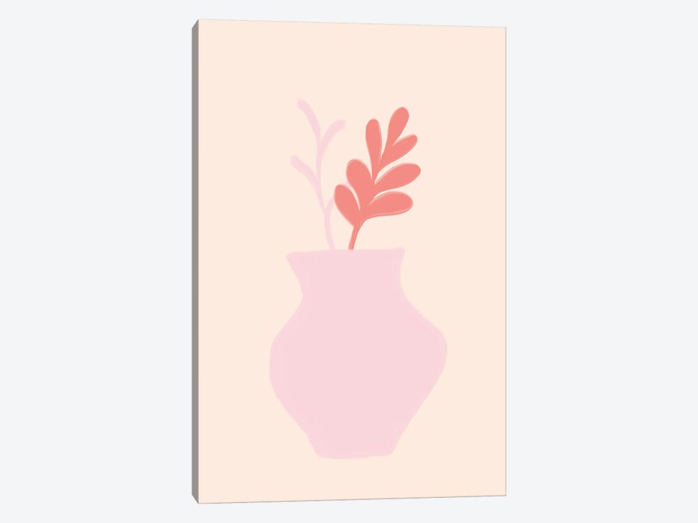 Pink Scandi Vase by Grace Digital Art Co 1-piece Canvas Print