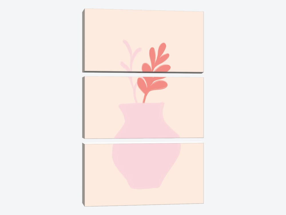 Pink Scandi Vase by Grace Digital Art Co 3-piece Art Print