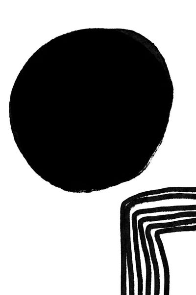 Grace Digital Art Co: Black And White Abstract by Grace Digital Art Co