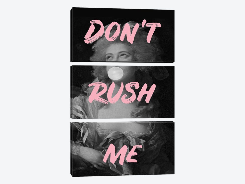 Don't Rush Me - Bubble Gum Woman by Grace Digital Art Co 3-piece Canvas Art