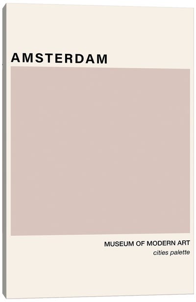Amsterdam Minimalist Canvas Art Print - Amsterdam Travel Posters