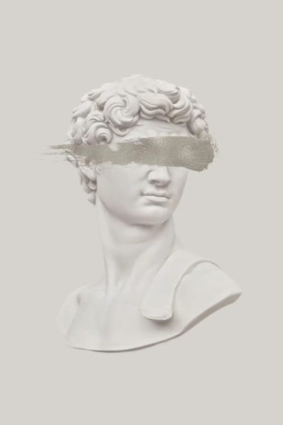 Statue Of David: Grey David by Grace Digital Art Co