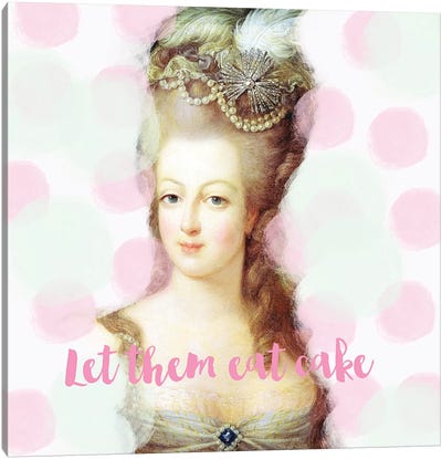 Marie Antoinette Mint Pink Canvas Art Print - Grace Digital Art Co