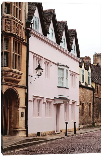 Pink House Of Oxford Canvas Art Print