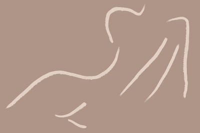 Female Line Art by Grace Digital Art Co art print