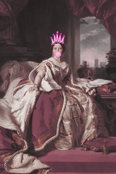 Queen Victoria Bubble Gum by Grace Digital Art Co art print