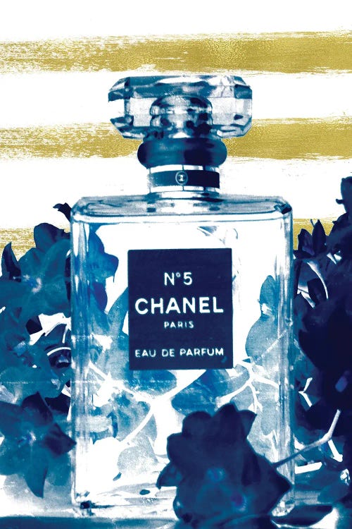 Wall Decor, Blue Chanel Designer Perfume Bottle Hanging Canvas Wall Art  Decor