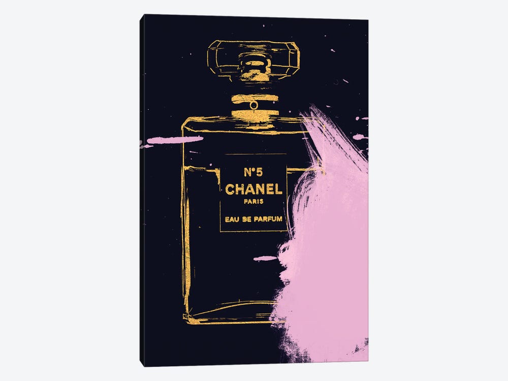 Splatter Perfume Bottle by Grace Digital Art Co 1-piece Canvas Print