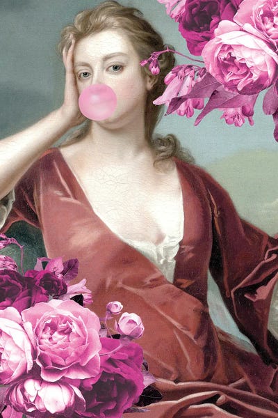 Historical Fashion: Bubble Gum Portrait XXII by Grace Digital Art Co