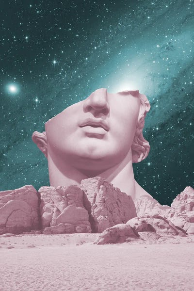 Grace Digital Art Co: Ancient David Space Statue by Grace Digital Art Co