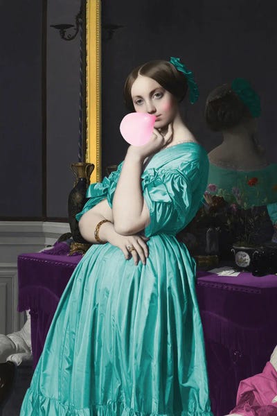 Witty Humor: Mint Dress by Grace Digital Art Co