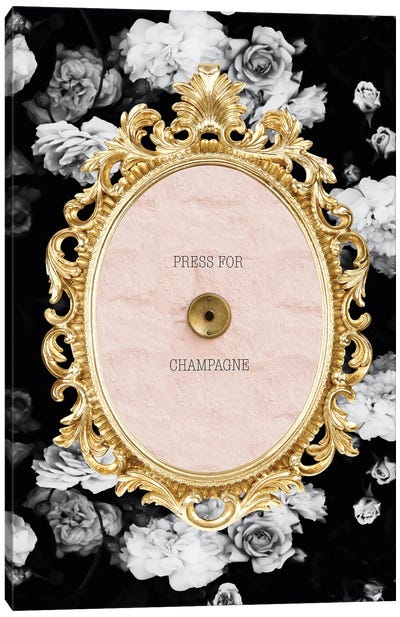 Champagne Canvas Art Print - Grace Digital Art Co