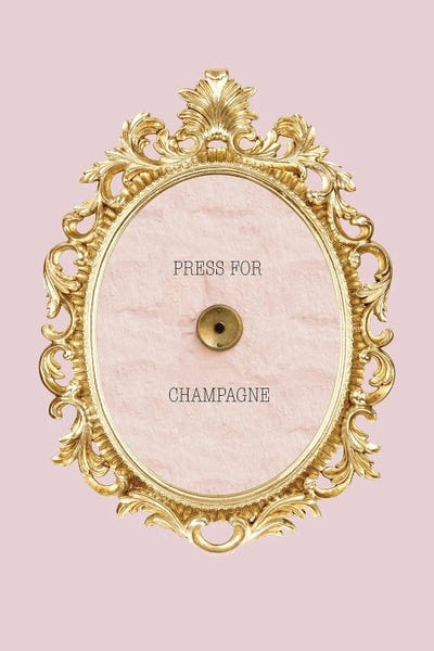 Witty Humor: Press For Champagne Blush by Grace Digital Art Co