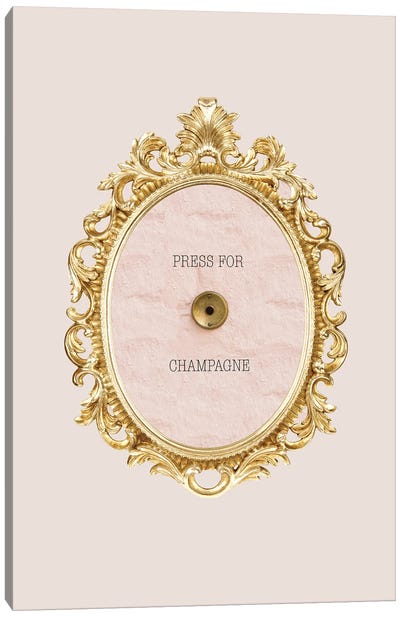 Champagne Button Canvas Art Print - Champagne Art