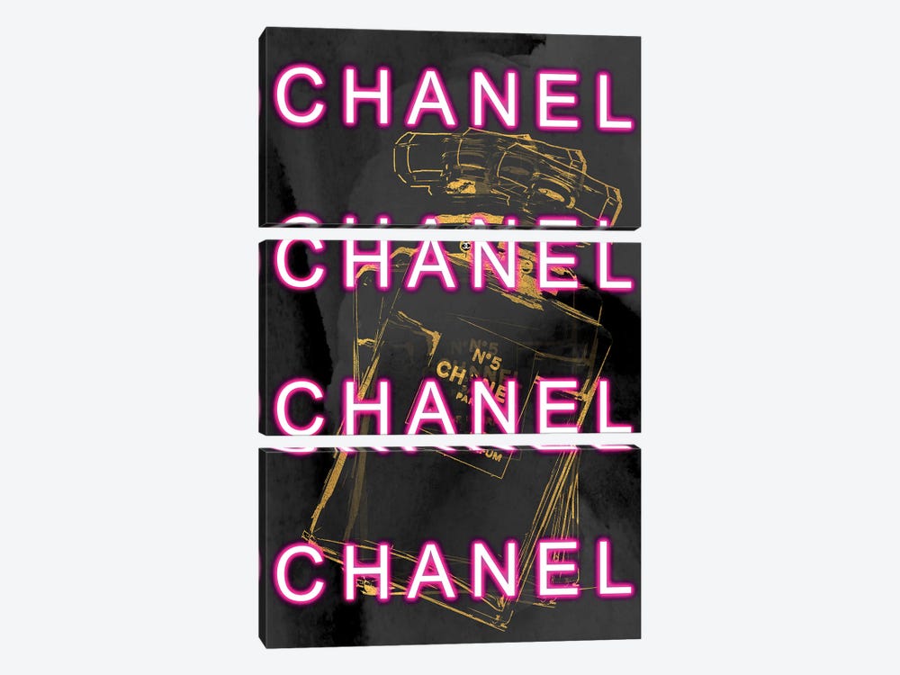Neon Chanel by Grace Digital Art Co 3-piece Canvas Art
