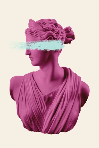 Grace Digital Art Co: Purple And Blue Artemis by Grace Digital Art Co