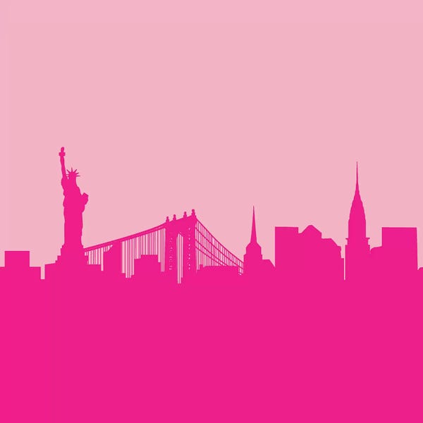 Barbiecore: NYC In Pink by Grace Digital Art Co