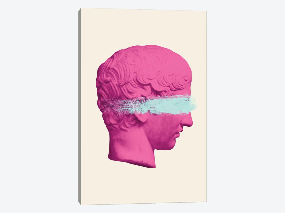 Ancient Man Pink And Blue by Grace Digital Art Co 1-piece Art Print