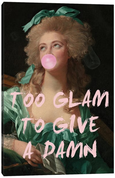 Too Glam V Canvas Art Print - Bubble Gum