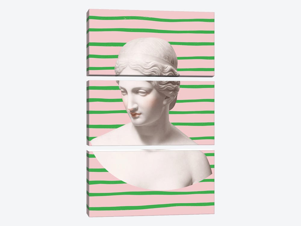 Pink And Green Goddess by Grace Digital Art Co 3-piece Canvas Artwork