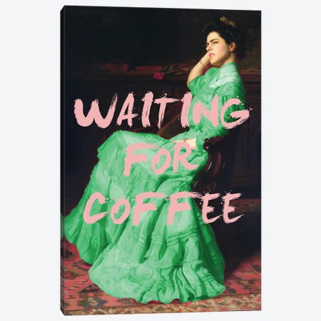Waiting For Coffee III Canvas Print #RAB519} by Grace Digital Art Co Canvas Artwork