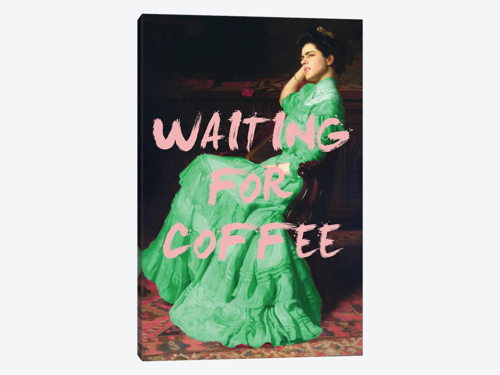 Waiting For Coffee III by Grace Digital Art Co 1-piece Canvas Art Print