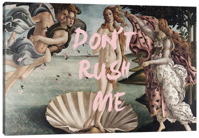 Don't Rush Me Venus Canvas Art Print - Funny Typography Art
