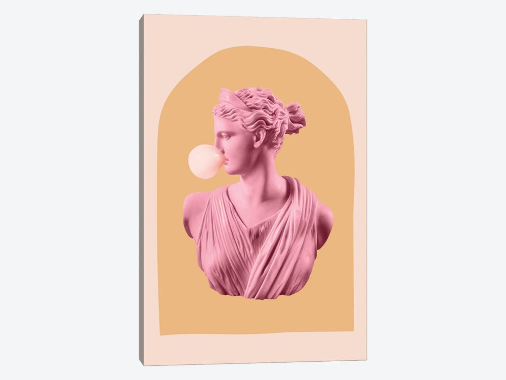 Bubble-Gum Goddess Pink by Grace Digital Art Co 1-piece Canvas Artwork