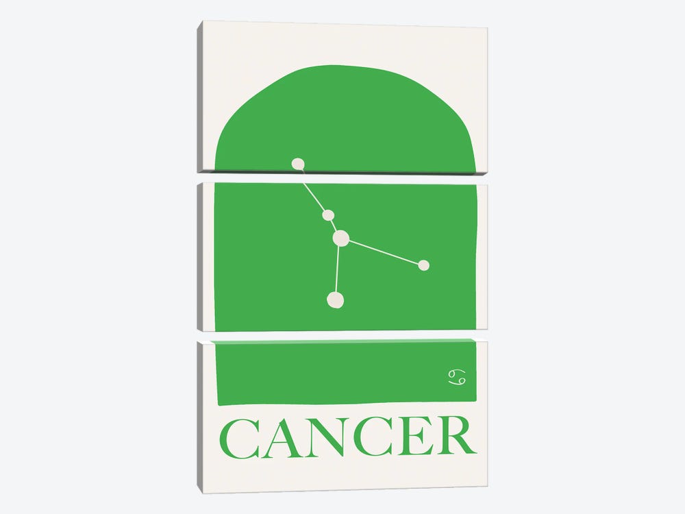 Cancer Zodiac by Grace Digital Art Co 3-piece Art Print