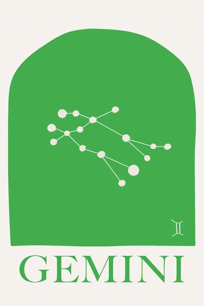 Gemini: Gemini Zodiac by Grace Digital Art Co