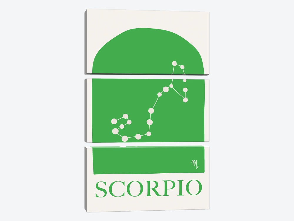 Scorpio Zodiac by Grace Digital Art Co 3-piece Canvas Artwork