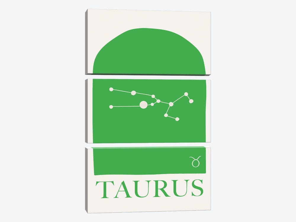 Taurus Zodiac by Grace Digital Art Co 3-piece Canvas Art Print