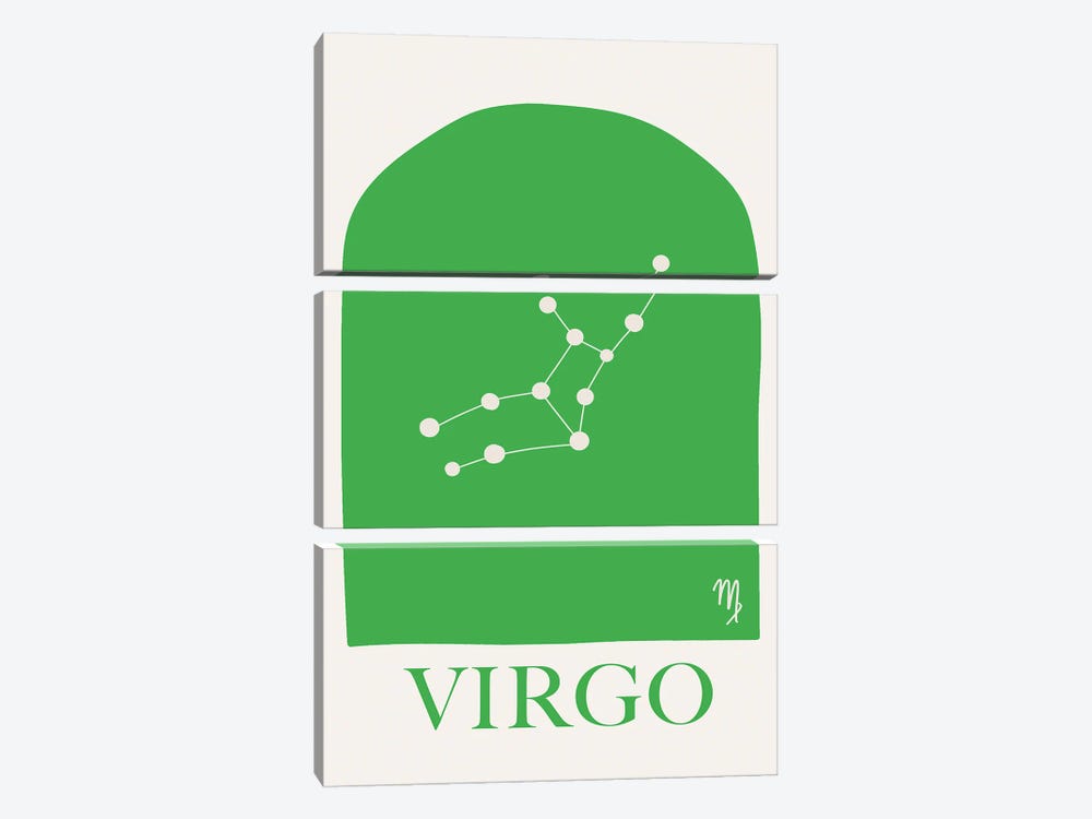 Virgo Zodiac by Grace Digital Art Co 3-piece Canvas Artwork