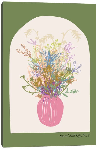Vase Of Flowers Canvas Art Print - Grace Digital Art Co
