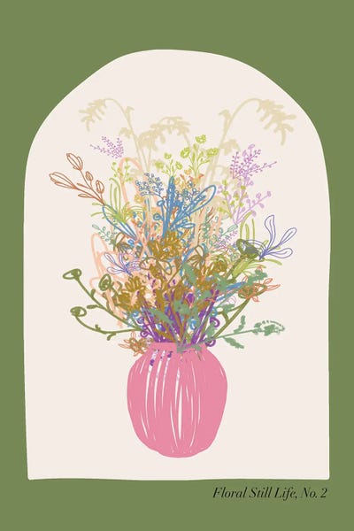 Grace Digital Art Co: Vase Of Flowers by Grace Digital Art Co