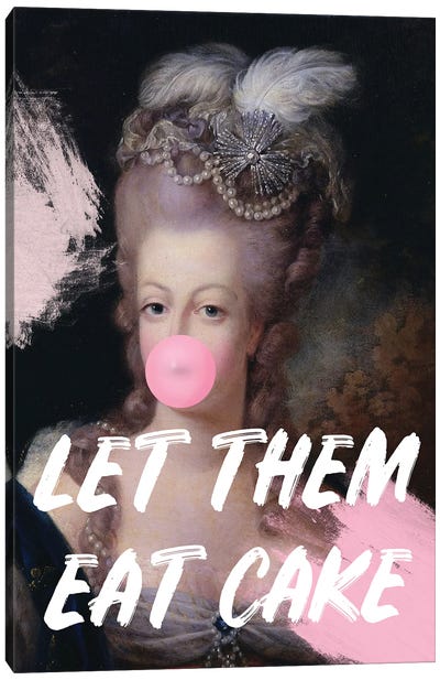 Marie Antoinette Bubble Gum Canvas Art Print - Women's Empowerment Art