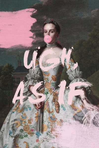 Historical Fashion: Ugh, As If Pink Altered Art by Grace Digital Art Co