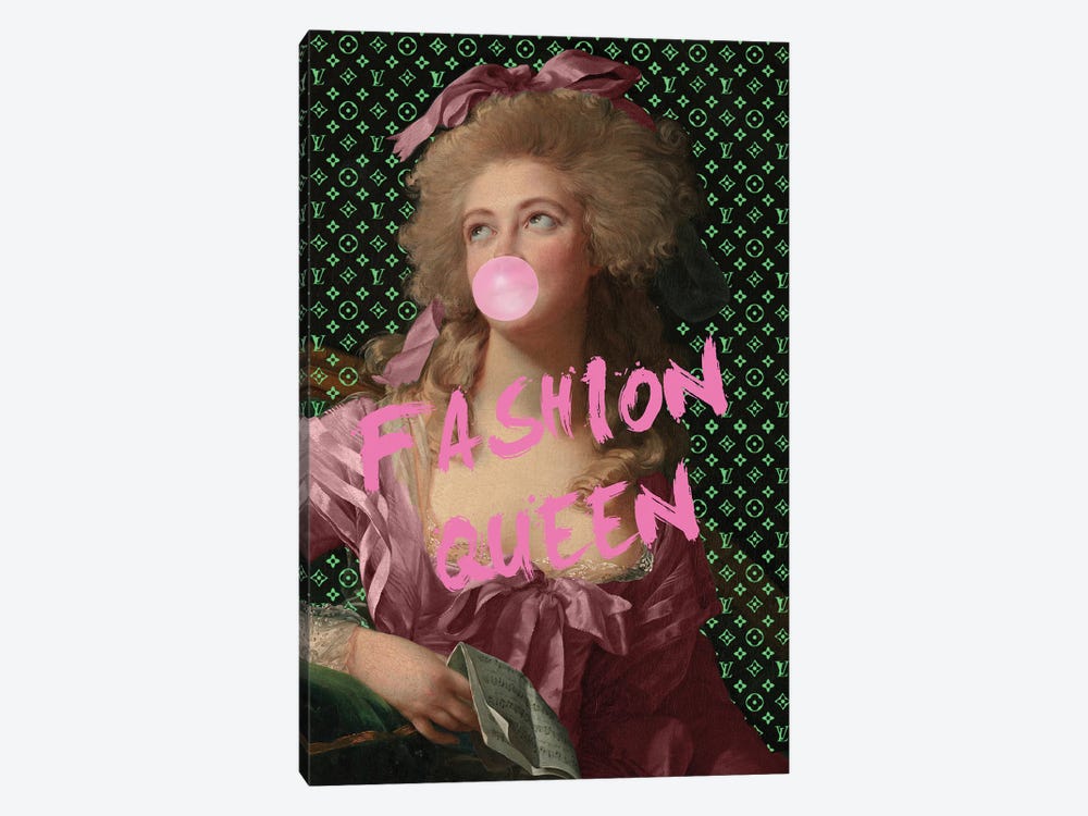 Fashion Queen - Green Graffitti by Grace Digital Art Co 1-piece Canvas Art