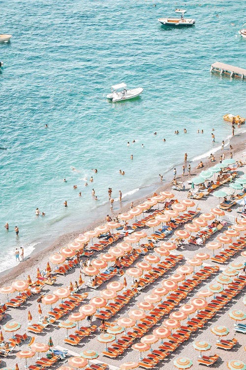 Positano Beach Aerial View by Grace Digital Art Co wall art